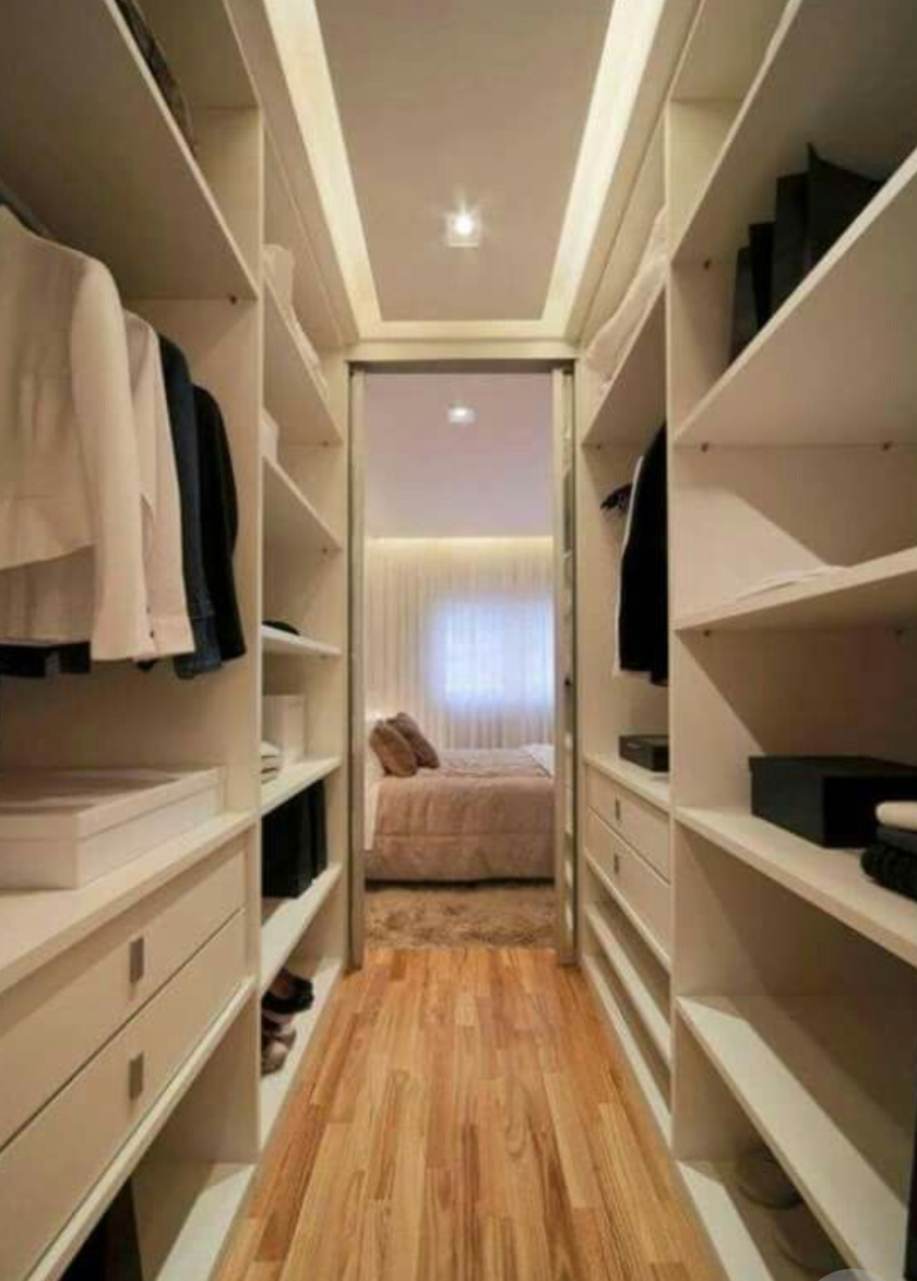 П-образная гардеробная комната в спальню Новороссийск