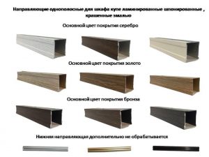 Направляющие однопосные для шкафа купе ламинированные, шпонированные, крашенные эмалью Новороссийск