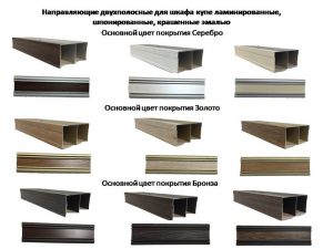 Направляющие двухполосные для шкафа купе ламинированные, шпонированные, крашенные эмалью Новороссийск