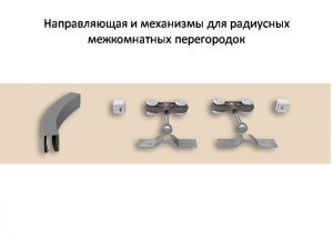 Направляющая и механизмы верхний подвес для радиусных межкомнатных перегородок Новороссийск